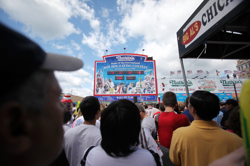 Illustration for article titled The Nathan's 4th of July Hot Dog Eating Contest Is America